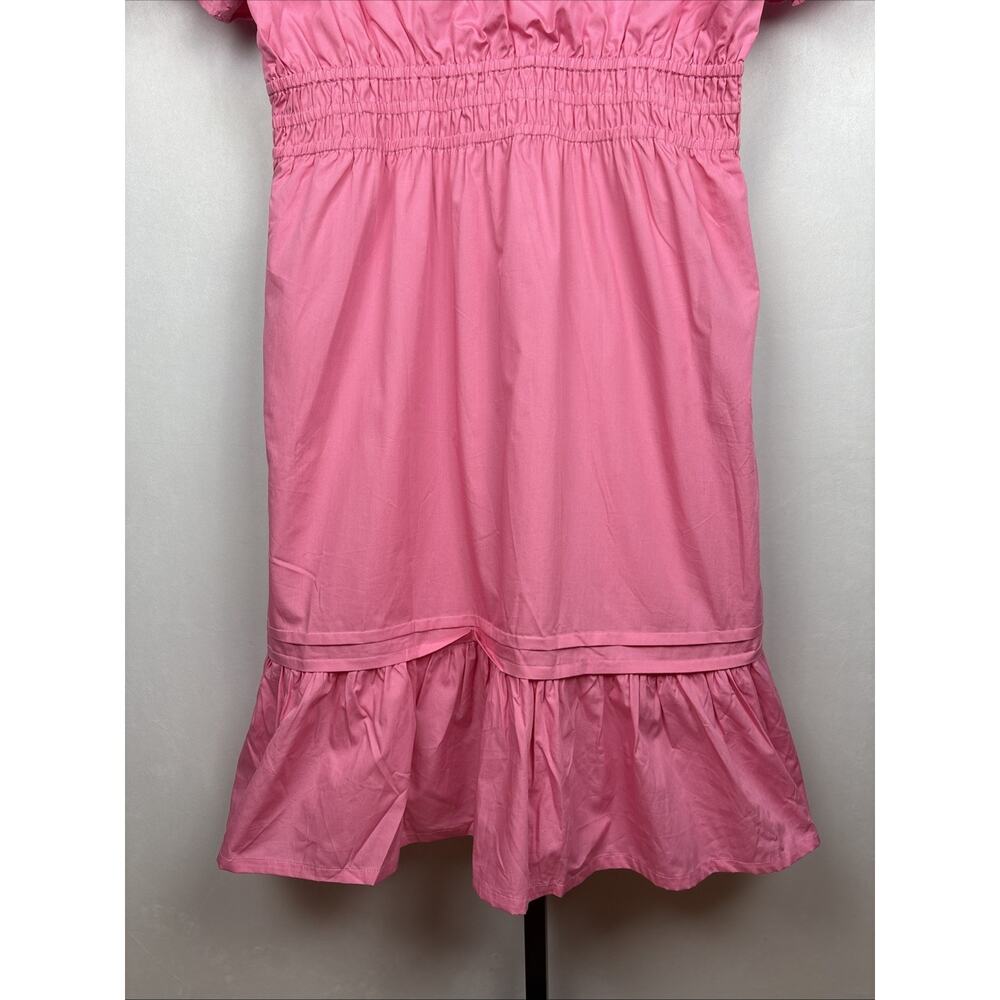 NEW French Connection Embroidered Peasant Dress Sz XXL Pink Boho Country Rustic - Picture 7 of 9